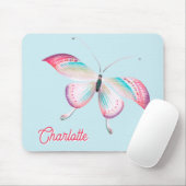 Eleganter Bohemischer Schmetterling Personalisiert Mousepad (Mit Mouse)