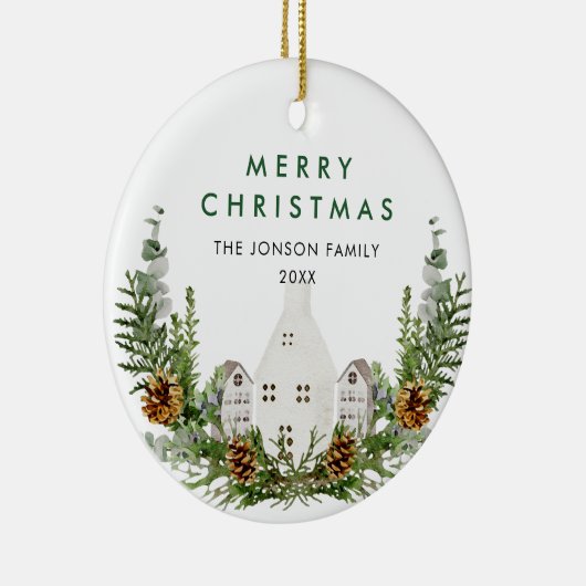 Eleganter Bohemischer Weihnachtsaufenthalt Keramik Ornament (Rechts)