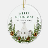 Eleganter Bohemischer Weihnachtsaufenthalt Keramik Ornament (Links)