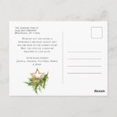 Eleganter Bohemischer Weihnachtsaufenthalt Postkarte (Rückseite)