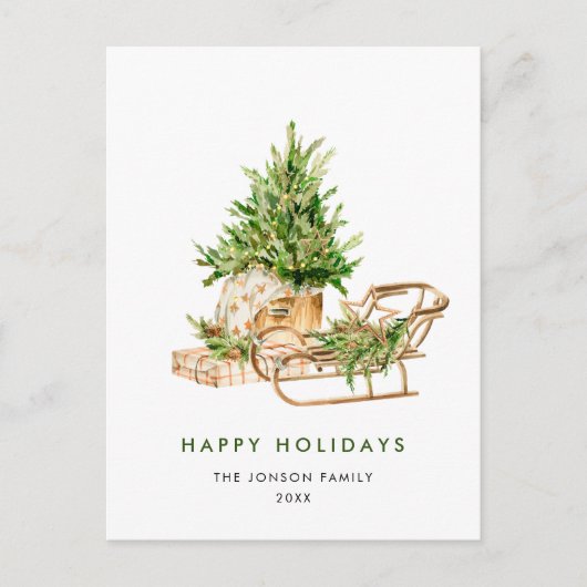 Eleganter Bohemischer Weihnachtsaufenthalt Postkarte (Vorderseite)