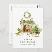Eleganter Bohemischer Weihnachtsaufenthalt Postkarte (Vorne/Hinten)