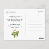 Eleganter Bohemischer Weihnachtsaufenthalt Postkarte (Rückseite)