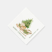 Eleganter Bohemischer Weihnachtsaufenthalt Serviette (Ecke)