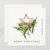 Eleganter Bohemischer Weihnachtsverband Feiertagskarte (Vorne/Hinten)