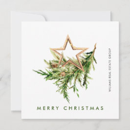 Eleganter Bohemischer Weihnachtsverband Feiertagskarte