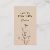 Eleganter bohischer botanischer Pastellton-QR-Code Visitenkarte (Vorderseite)