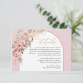 Eleganter Bohmarsch-Blütenpampas Details Begleitkarte (Stehend Vorderseite)