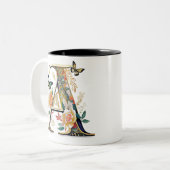 Eleganter böhmischer Blumenbrief A Zweifarbige Tasse (Vorderseite Links)