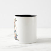 Eleganter böhmischer Blumenbrief A Zweifarbige Tasse (Mittel)