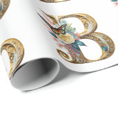 Eleganter böhmischer Blumenbrief B Geschenkpapier (Rolleneckpunkt)