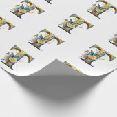 Eleganter böhmischer Blumenbrief T Geschenkpapier (Ecke)