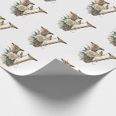 Eleganter böhmischer Blumenbrief V Geschenkpapier (Ecke)