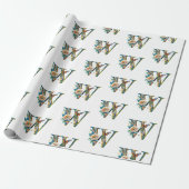 Eleganter böhmischer Blumenbrief W Geschenkpapier (Ungerollt)