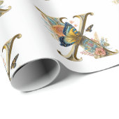 Eleganter böhmischer Blumenbrief X Geschenkpapier (Rolleneckpunkt)