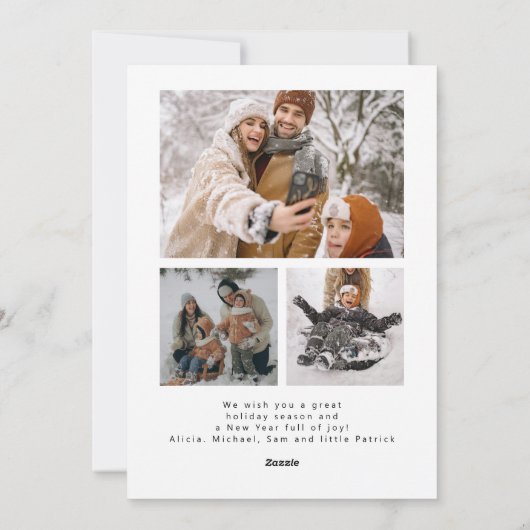 Eleganter Boho arch 4 Fotos Frohe Weihnachten (Rückseite)