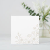 Eleganter Boho-Blumen-Linienkunst-Rahmenhintergrun Menükarte (Stehend Vorderseite)