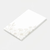 Eleganter Boho-Blumen-Linienkunst-Rahmenhintergrun Post-it Klebezettel (angewinkelt)