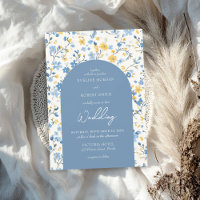 Eleganter Boho-Boho-Blume-Bogen mit blauen und gel