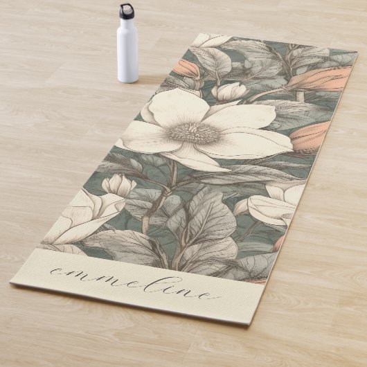 Eleganter Boho-Botanischer Name Yogamatte (Beispiel)