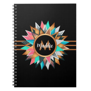 Eleganter Boho-Chic personalisiert Notizblock