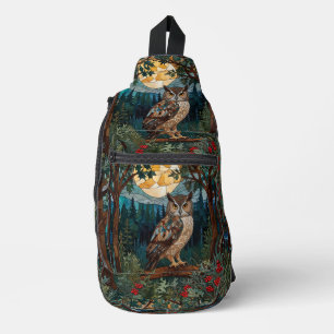 Eleganter Boho-Fleck-Glasuhwald Crossbody Bag