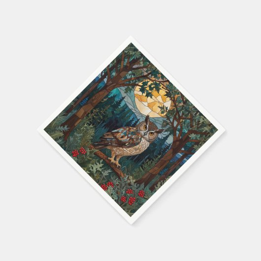 Eleganter Boho-Fleck-Glasuhwald Serviette (Ecke)