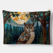 Eleganter Boho-Fleck-Glasuhwald Zubehörtasche (Rückseite)