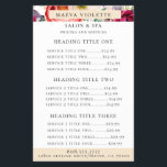 Eleganter Boho Floral Business Service/Pricing Fly Flyer<br><div class="desc">Elegante bohemianische Blume,  Federn und Blattmuster in schicken Farbtönen lila,  bordeauxrot,  pfirsichfarben,  rosa,  creme und grün,  Business Services und Flyer zu Preisen. Textfarbe und Schriftart können angepasst werden.</div>