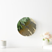 Eleganter Boho Frisch geschnittener Käfergarten Runde Wanduhr (Zuhause)