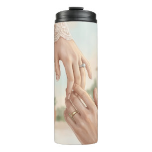 Eleganter Boho-Girl-Latte-Mug   Sanfte feminine Äs Thermosbecher