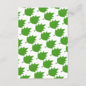 Eleganter Boho Grüner Herbst hinterlässt Hochzeit  Begleitkarte (Rückseite)