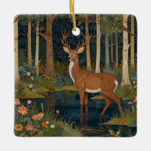 Eleganter Boho-Landhirsch  Keramikornament
