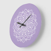 Eleganter Boho-Mandala Große Wanduhr (Winkel)