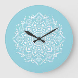 Eleganter Boho-Mandala Große Wanduhr