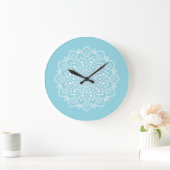 Eleganter Boho-Mandala Große Wanduhr (Zuhause)
