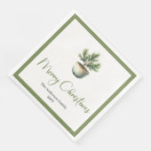 Eleganter Boho-Minimalist-Christbaum-Tisch  Serviette (Ecke)