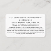 Eleganter Boho Prenatal Massage Therapist QR Code Visitenkarte (Rückseite)