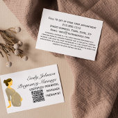 Eleganter Boho Prenatal Massage Therapist QR Code Visitenkarte