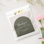 Eleganter Boho Salbei Grüner Bogen Danke Hochzeit Geschenktütchen (Versiegelt)