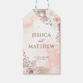 Eleganter Boho Style Rosa Rose Floral Willkommen Geschenkanhänger (Vorderseite)