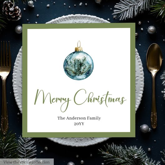Eleganter Boho-Weihnachtskranz in trendigen Farben Serviette