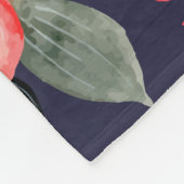 Eleganter bohoner botanischer Wildblumen Fleecedecke (Ecke)