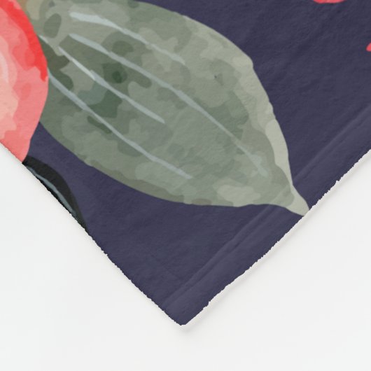 Eleganter bohoner botanischer Wildblumen Fleecedecke (Ecke)