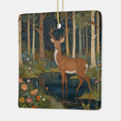 Eleganter bohoner Waldehirsch Keramikornament (Links)