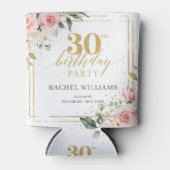 Eleganter bohrosafarbener Glitzer Salbei 30. Dosenkühler (Vorderseite)