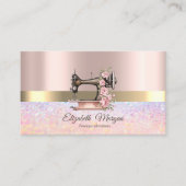 Eleganter Bokeh Gold Streifen, Nähmaschine Visitenkarte (Vorderseite)