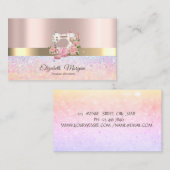 Eleganter Bokeh-Goldstreifen, weiße Nähmaschine Visitenkarte (Vorne/Hinten)