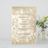 Eleganter Bokeh, Konfetti-Weingläser Hochzeit (Stehend Vorderseite)