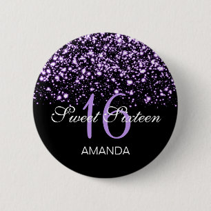 Eleganter Bonbon 16 Geburtstags-bezauberndes Button